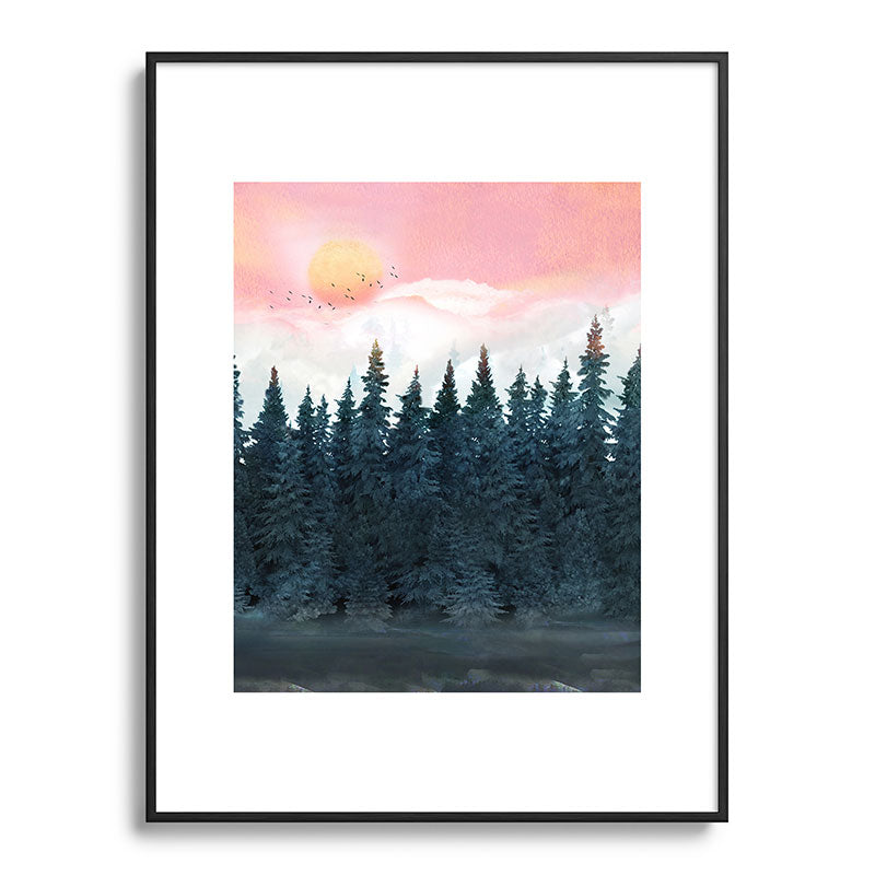 Forest Under the Sunset Framed Art Print Gallery Image 116