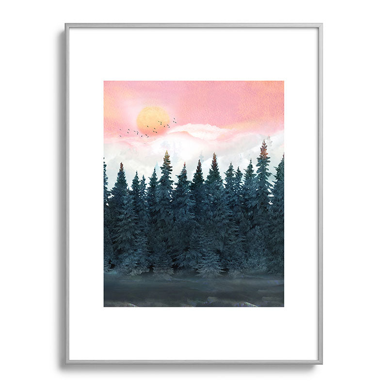 Forest Under the Sunset Framed Art Print Gallery Image 134
