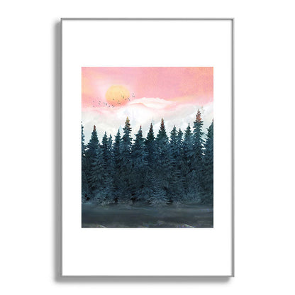 Forest Under the Sunset Framed Art Print Gallery Image 138