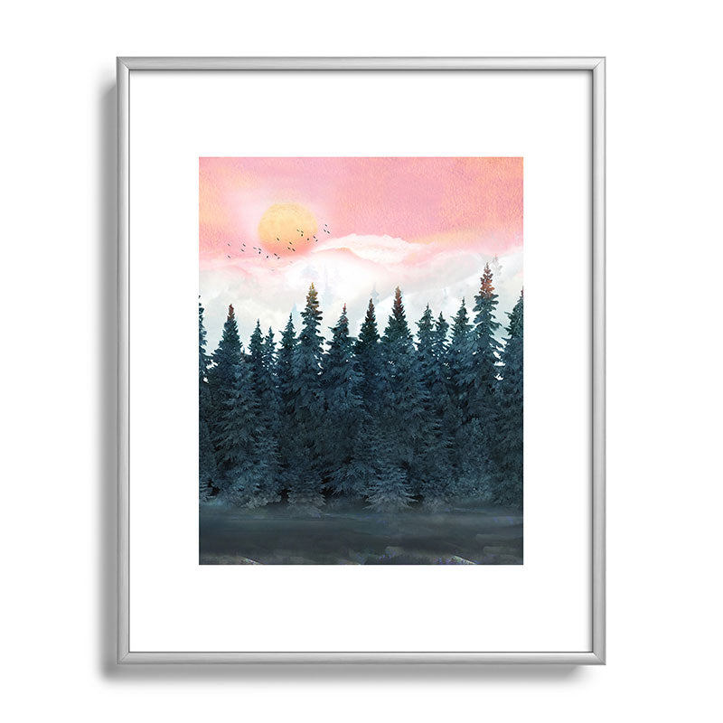 Forest Under the Sunset Framed Art Print Gallery Image 131