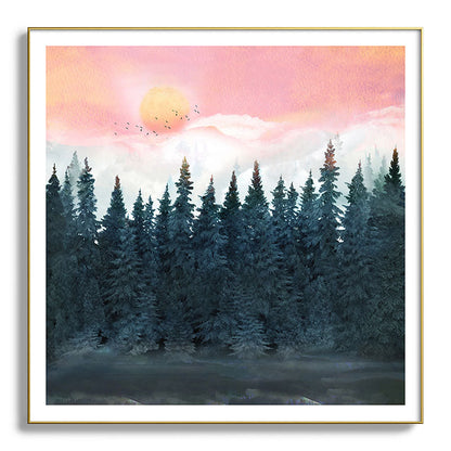 Forest Under the Sunset Framed Art Print Gallery Image 139