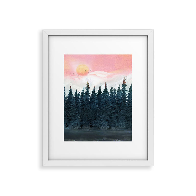 Forest Under the Sunset Framed Art Print Gallery Image 30