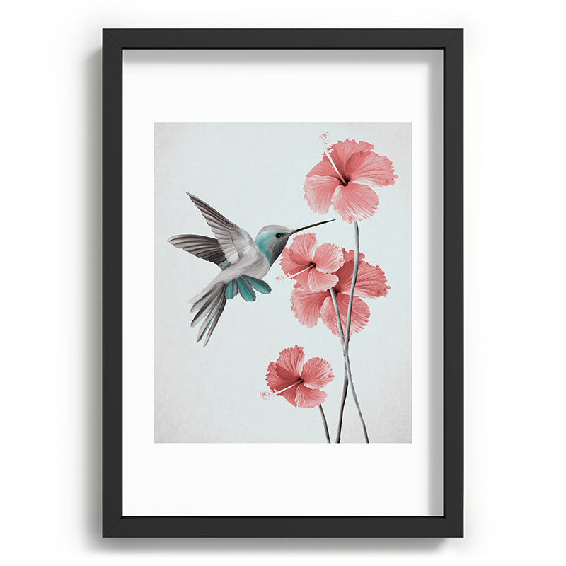 Hummingbird with Hibiscus Framed Art Print Gallery Image 59