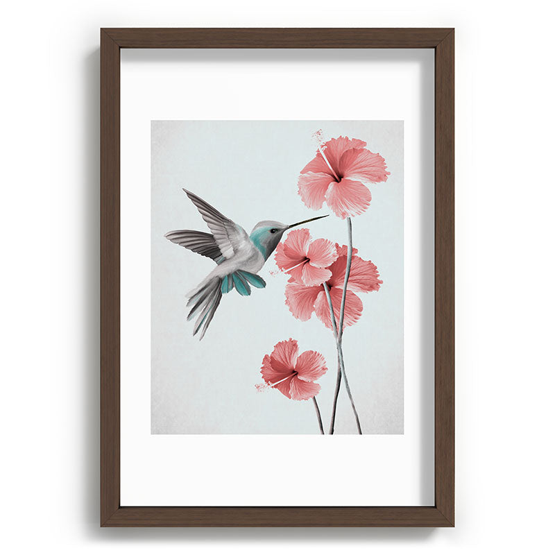 Hummingbird with Hibiscus Framed Art Print Gallery Image 65