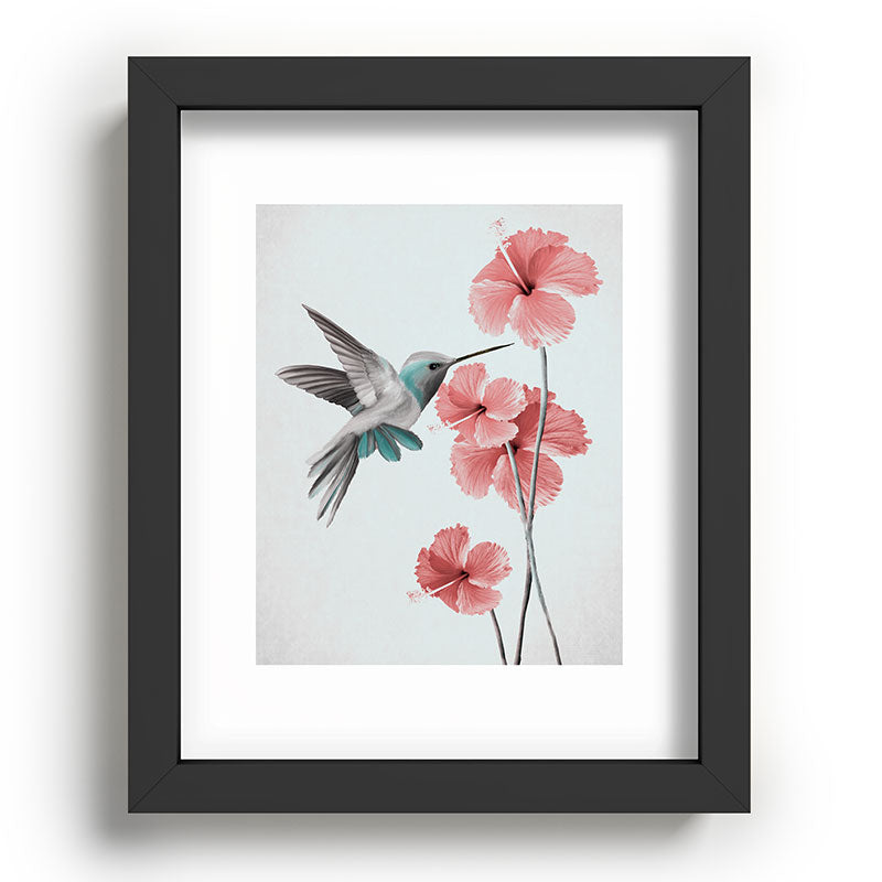 Hummingbird with Hibiscus Framed Art Print Gallery Image 57