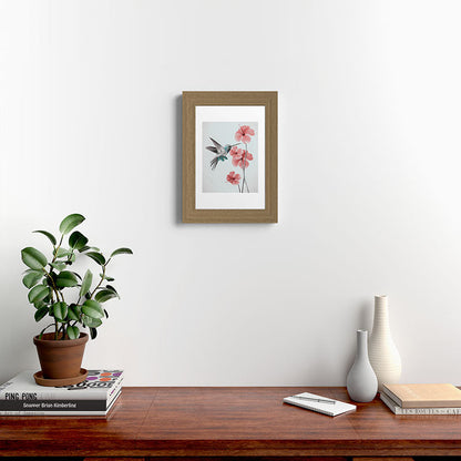 Hummingbird with Hibiscus Framed Art Print Gallery Image 38