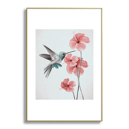 Hummingbird with Hibiscus Framed Art Print Gallery Image 94