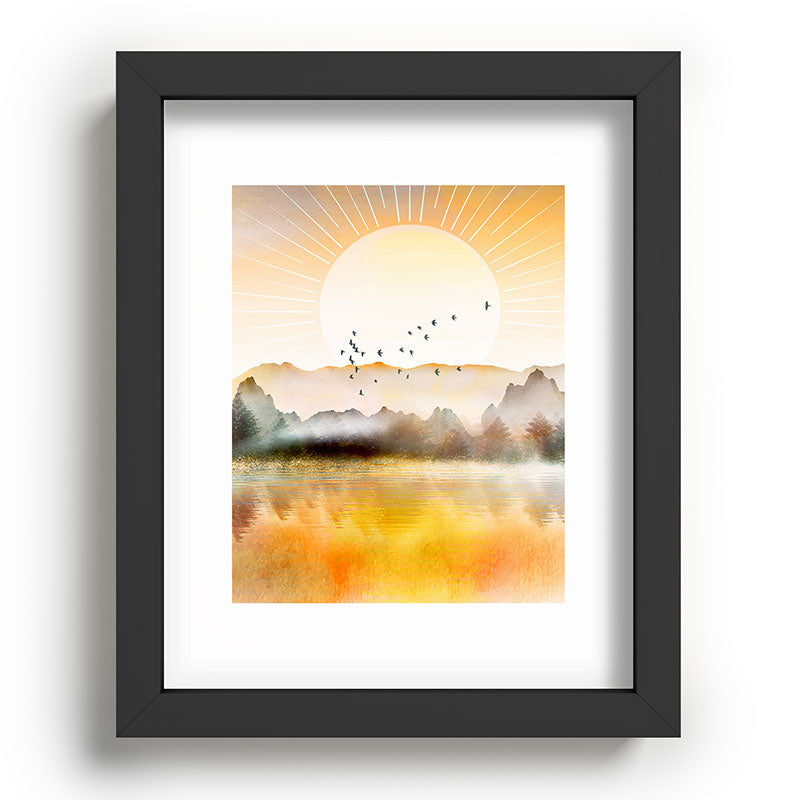 Lake Sunrise Framed Art Print Gallery Image 80