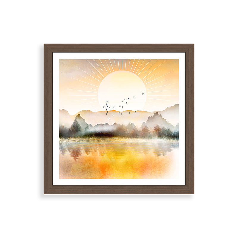 Lake Sunrise Framed Art Print Gallery Image 60