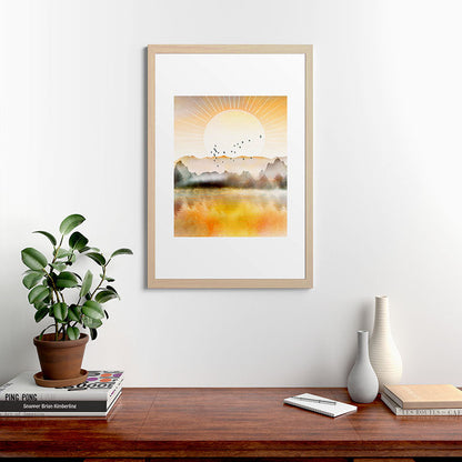 Lake Sunrise Framed Art Print Gallery Image 65