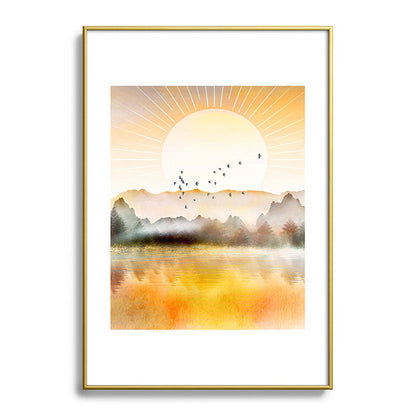Lake Sunrise Framed Art Print Gallery Image 123