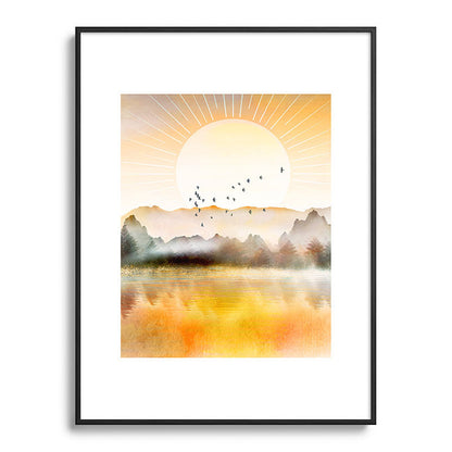 Lake Sunrise Framed Art Print Gallery Image 115