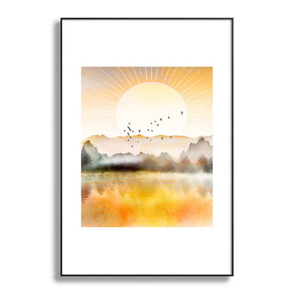 Lake Sunrise Framed Art Print Gallery Image 117