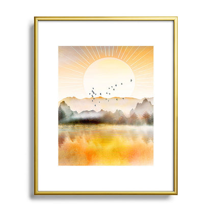Lake Sunrise Framed Art Print Gallery Image 120