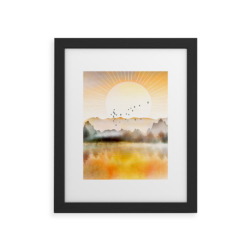 Lake Sunrise Framed Art Print Gallery Image 40