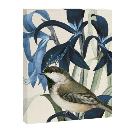 Little Bird and Flowers II Canvas Print Gallery Image 2