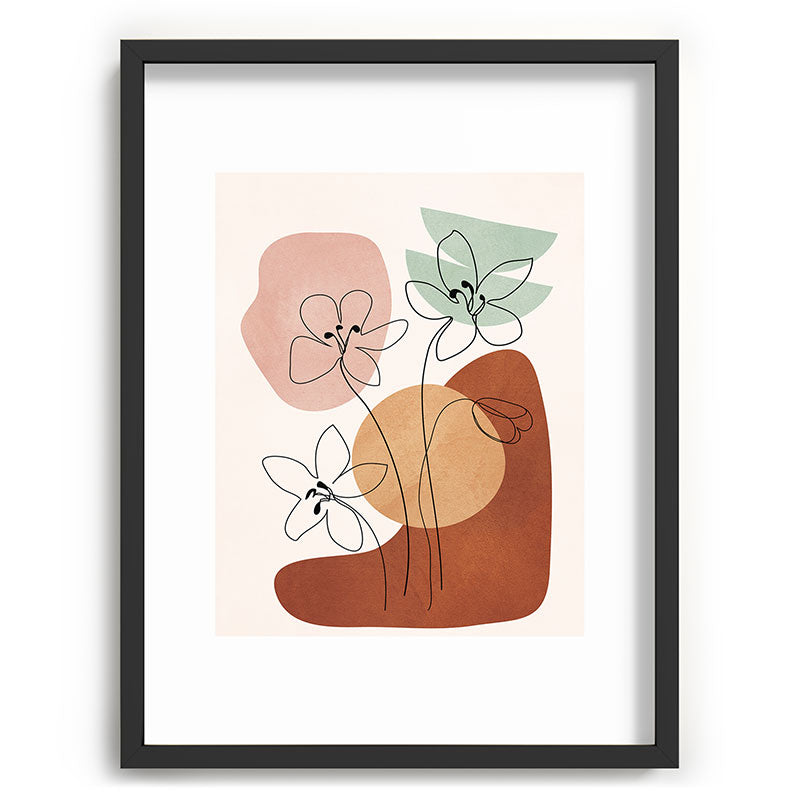 Minimal Abstract Flowers 04 Framed Art Print Gallery Image 61