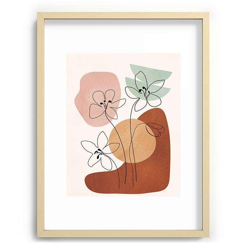 Minimal Abstract Flowers 04 Framed Art Print Gallery Image 73