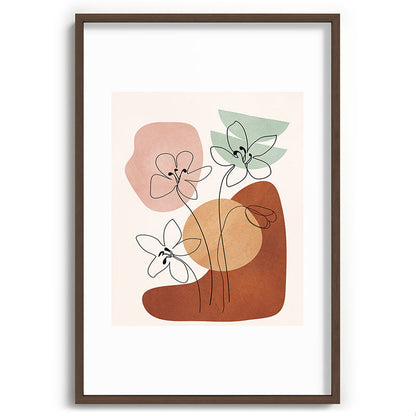 Minimal Abstract Flowers 04 Framed Art Print Gallery Image 68
