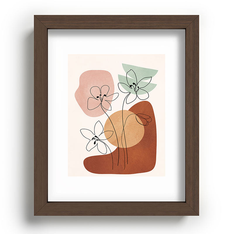 Minimal Abstract Flowers 04 Framed Art Print Gallery Image 63