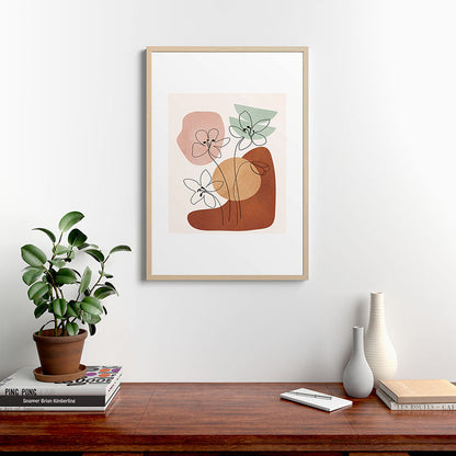 Minimal Abstract Flowers 04 Framed Art Print Gallery Image 20