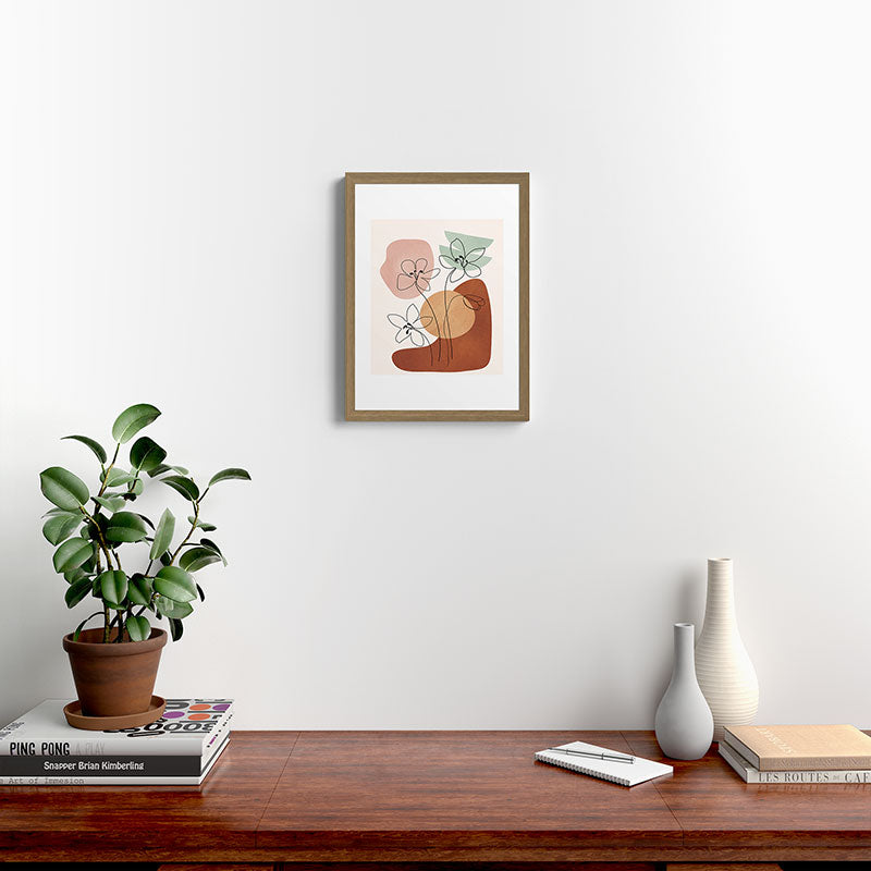 Minimal Abstract Flowers 04 Framed Art Print Gallery Image 10