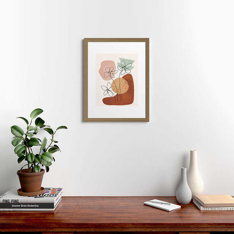 Minimal Abstract Flowers 04 Framed Art Print Gallery Image 40