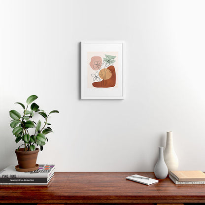 Minimal Abstract Flowers 04 Framed Art Print Gallery Image 24