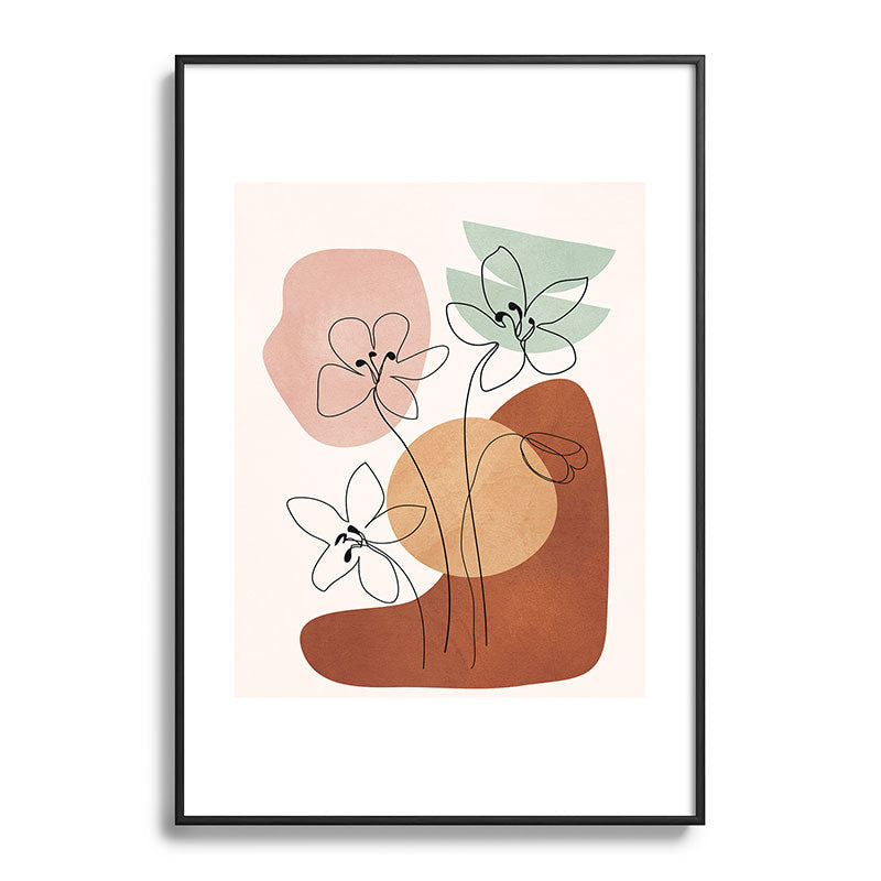 Minimal Abstract Flowers 04 Framed Art Print Gallery Image 83