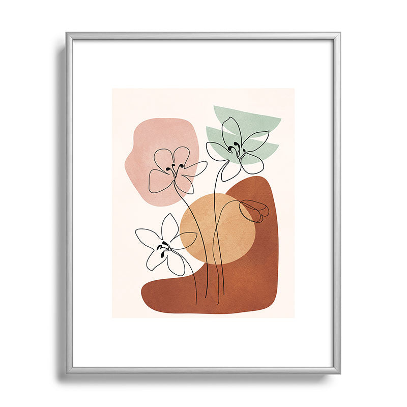 Minimal Abstract Flowers 04 Framed Art Print Gallery Image 95
