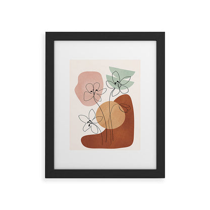 Minimal Abstract Flowers 04 Framed Art Print Gallery Image 34
