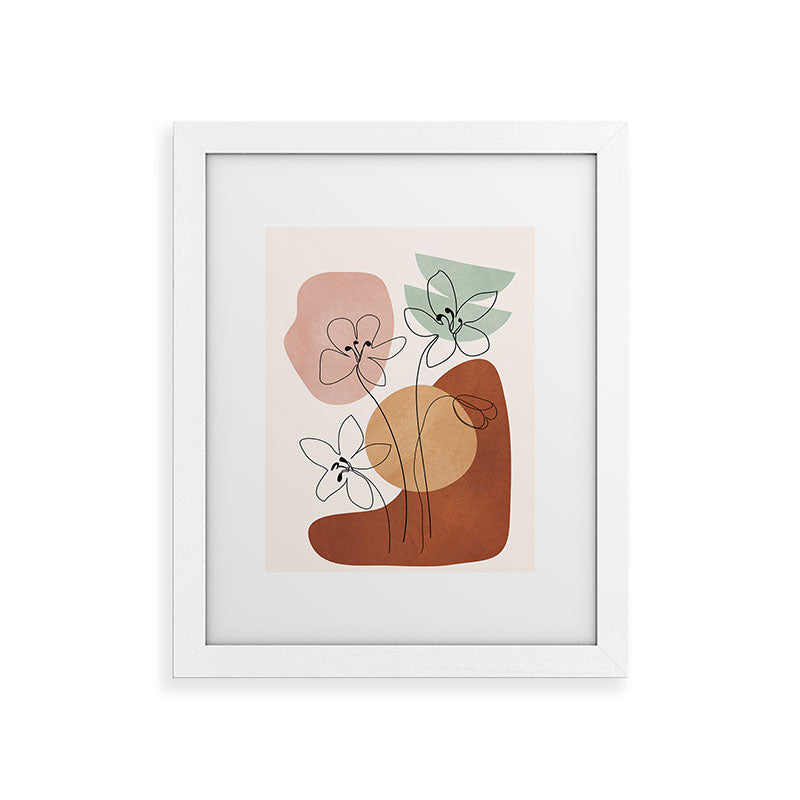 Minimal Abstract Flowers 04 Framed Art Print Gallery Image 53