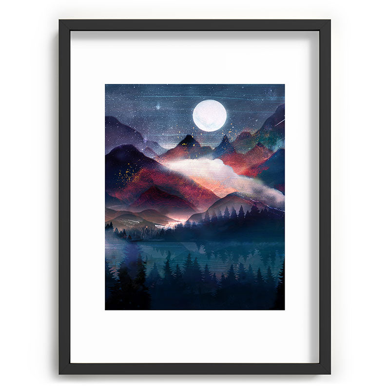 Mountain Lake Under the Stars Framed Art Print Gallery Image 83