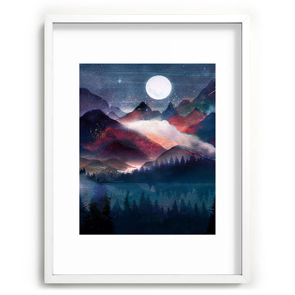 Mountain Lake Under the Stars Framed Art Print Gallery Image 108