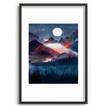 Mountain Lake Under the Stars Framed Art Print Gallery Image 85