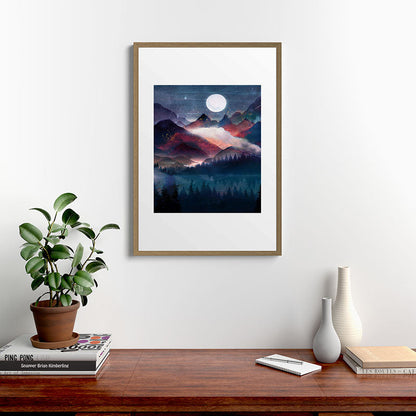 Mountain Lake Under the Stars Framed Art Print Gallery Image 18