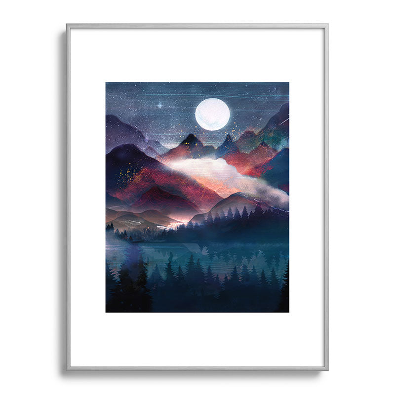 Mountain Lake Under the Stars Framed Art Print Gallery Image 135