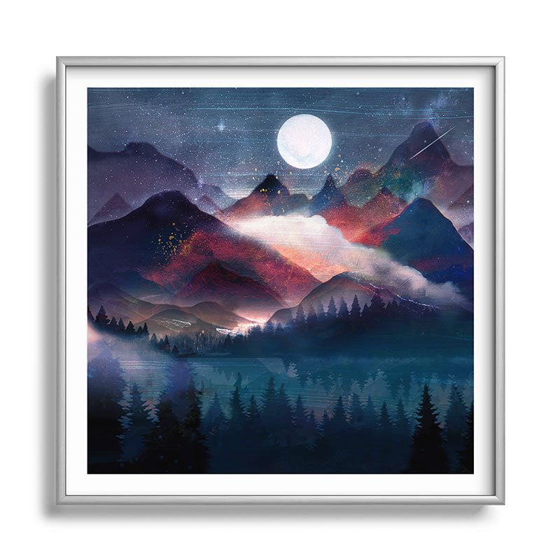 Mountain Lake Under the Stars Framed Art Print Gallery Image 140