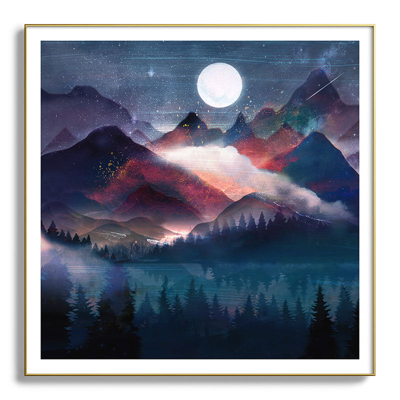 Mountain Lake Under the Stars Framed Art Print Gallery Image 139