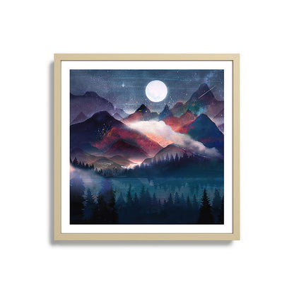 Mountain Lake Under the Stars Framed Art Print Gallery Image 27