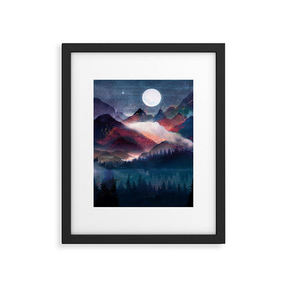 Mountain Lake Under the Stars Framed Art Print Gallery Image 6