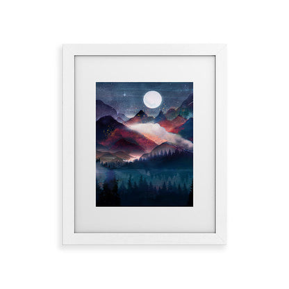 Mountain Lake Under the Stars Framed Art Print Gallery Image 75