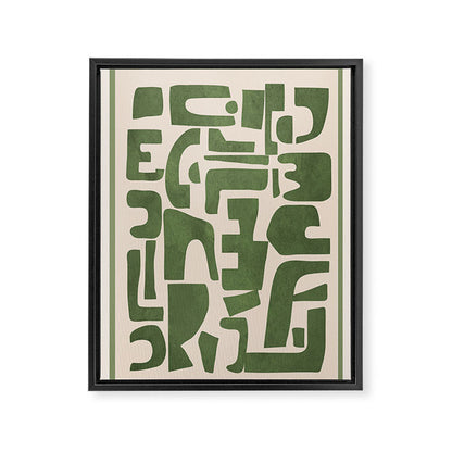 Organic Contemporary Modern Shapes 03 Framed Canvas Print Gallery Image 3