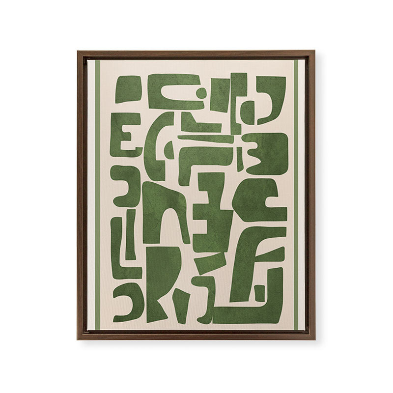 Organic Contemporary Modern Shapes 03 Framed Canvas Print Gallery Image 12
