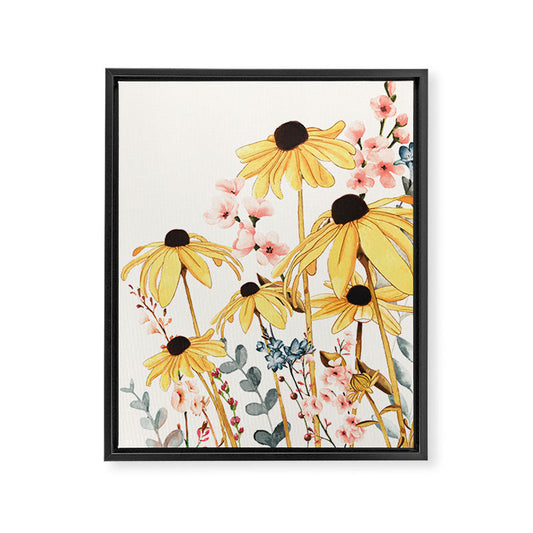 Summer Flowers Framed Canvas Print Gallery Image 1