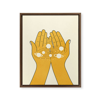 Universe in My Hands Framed Canvas Print Gallery Image 8