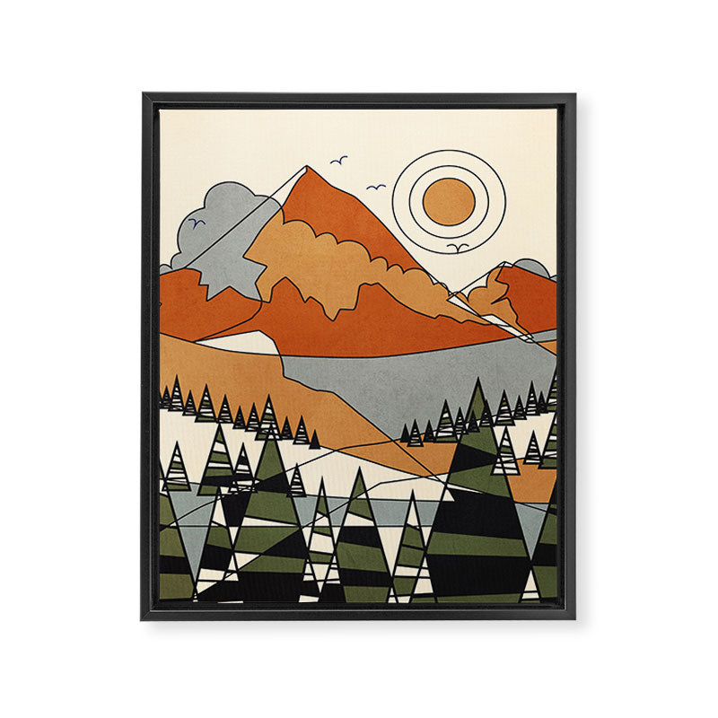 Wild Abstract Landscape 3 Framed Canvas Print Gallery Image 5