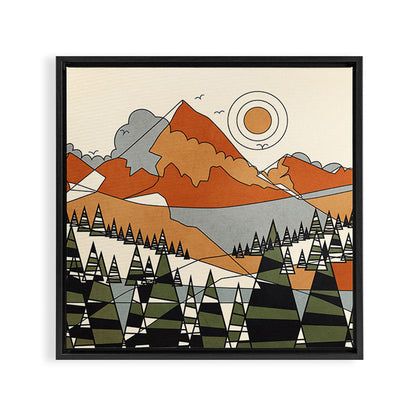 Wild Abstract Landscape 3 Framed Canvas Print Gallery Image 9