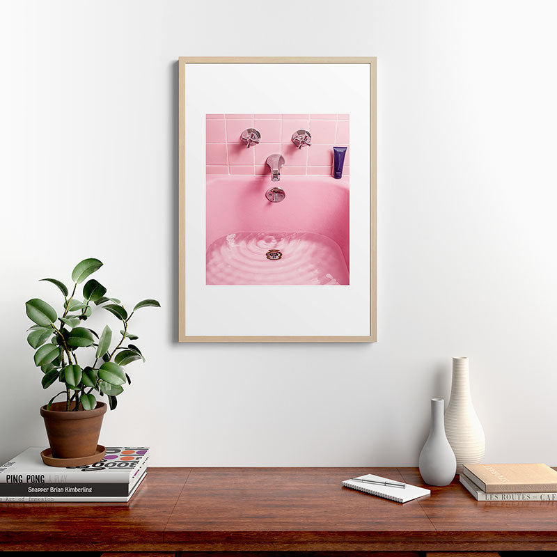 Pink Bathtub Framed Art Print Gallery Image 20