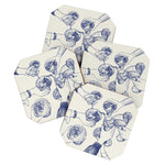Cheers Dears - Blue Vintage Cocktails Illustration Coaster Gallery Image 1